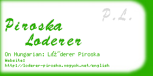 piroska loderer business card